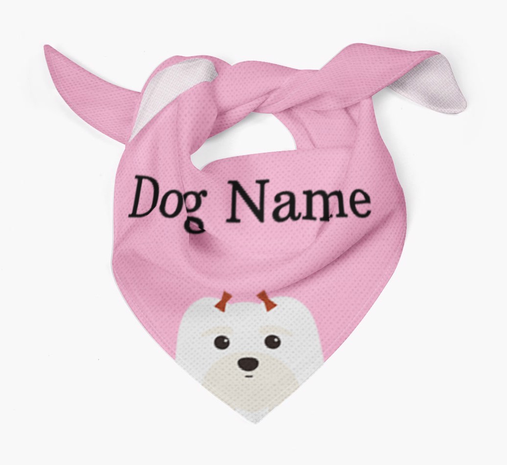 Personalised Dog Bandana with Peeking Yappicons for {dogsName}
