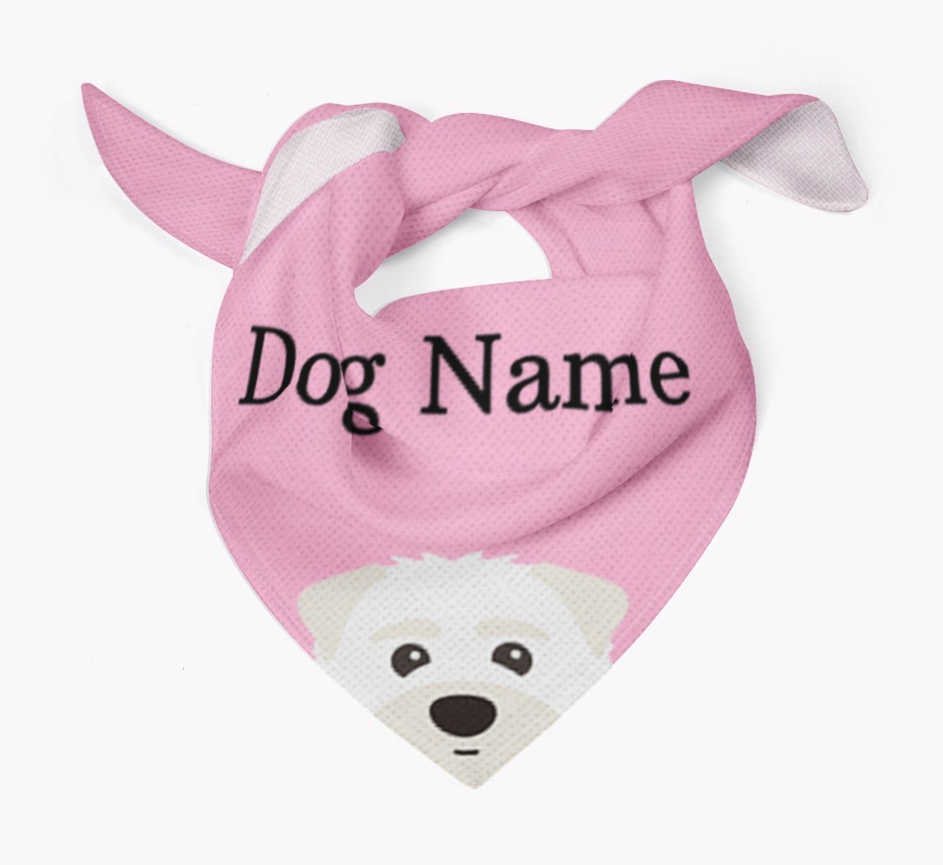 Personalised Dog Bandana with Peeking Yappicons for {dogsName}