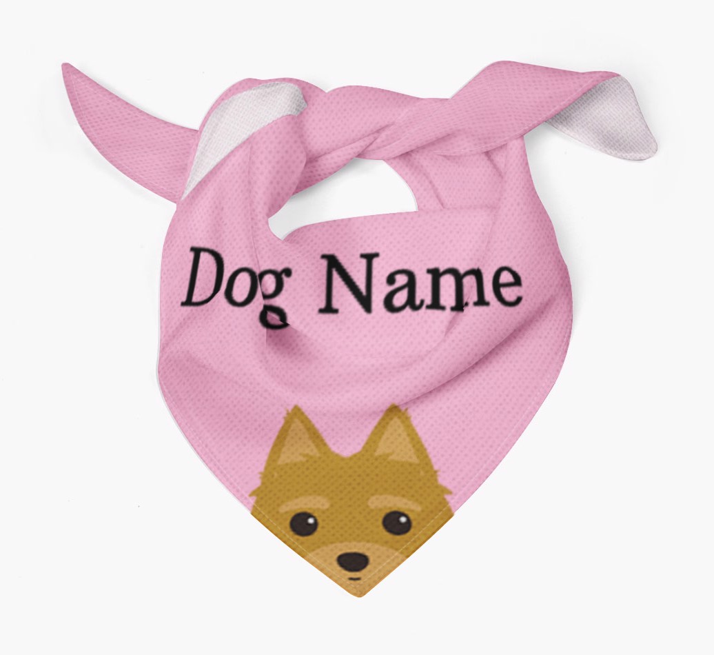Personalised Dog Bandana with Peeking Yappicons for {dogsName}