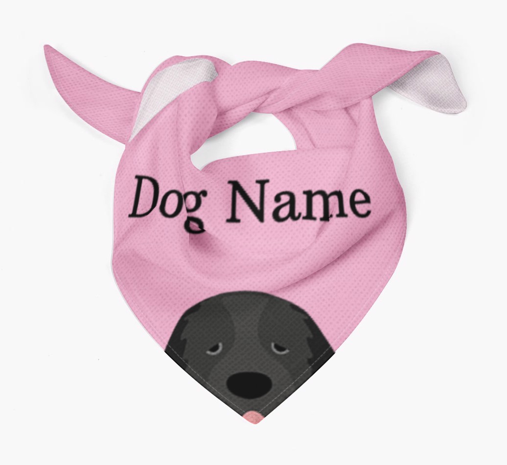 Personalised Dog Bandana with Peeking Yappicons for {dogsName}