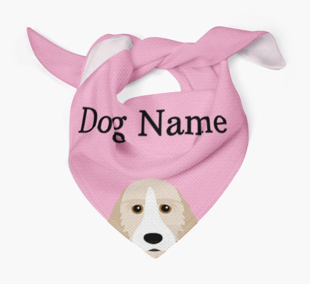Personalised Dog Bandana with Peeking Yappicons for {dogsName}
