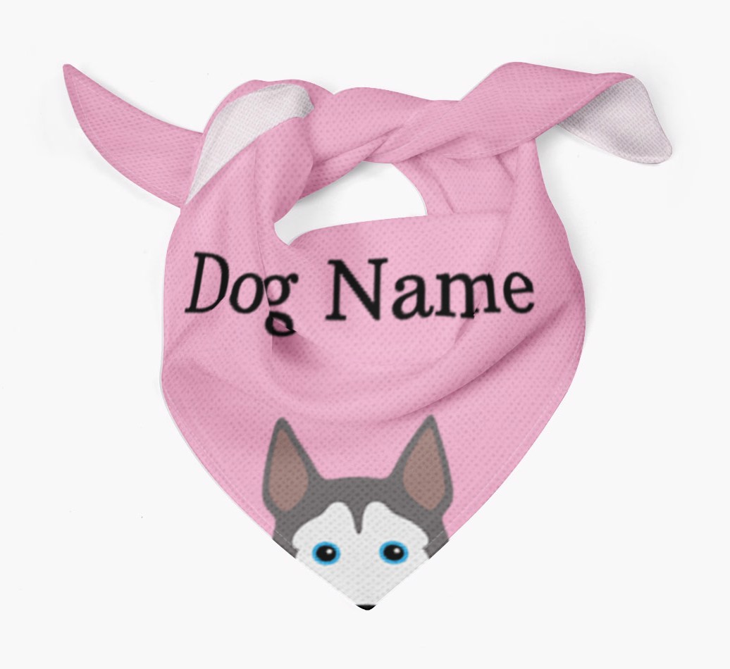 Personalised Dog Bandana with Peeking Yappicons for {dogsName}