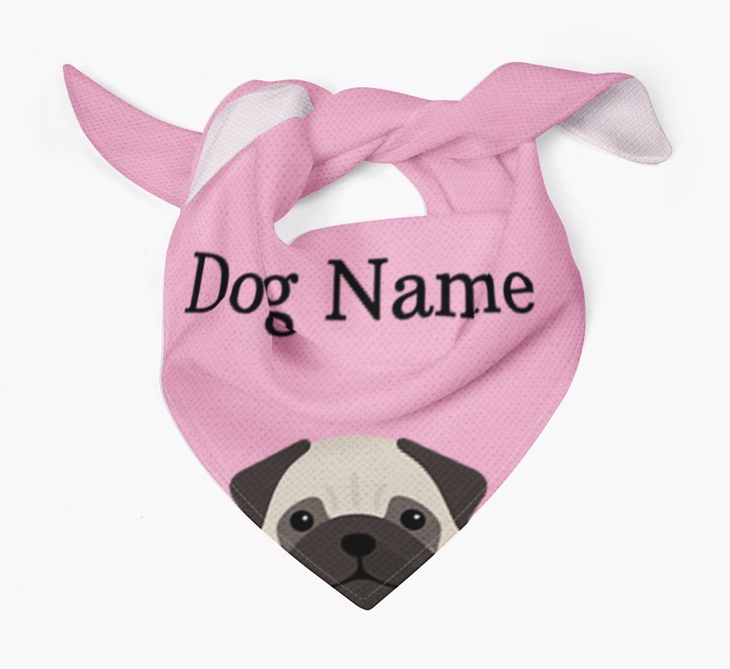 Personalised Dog Bandana with Peeking Yappicons for {dogsName}