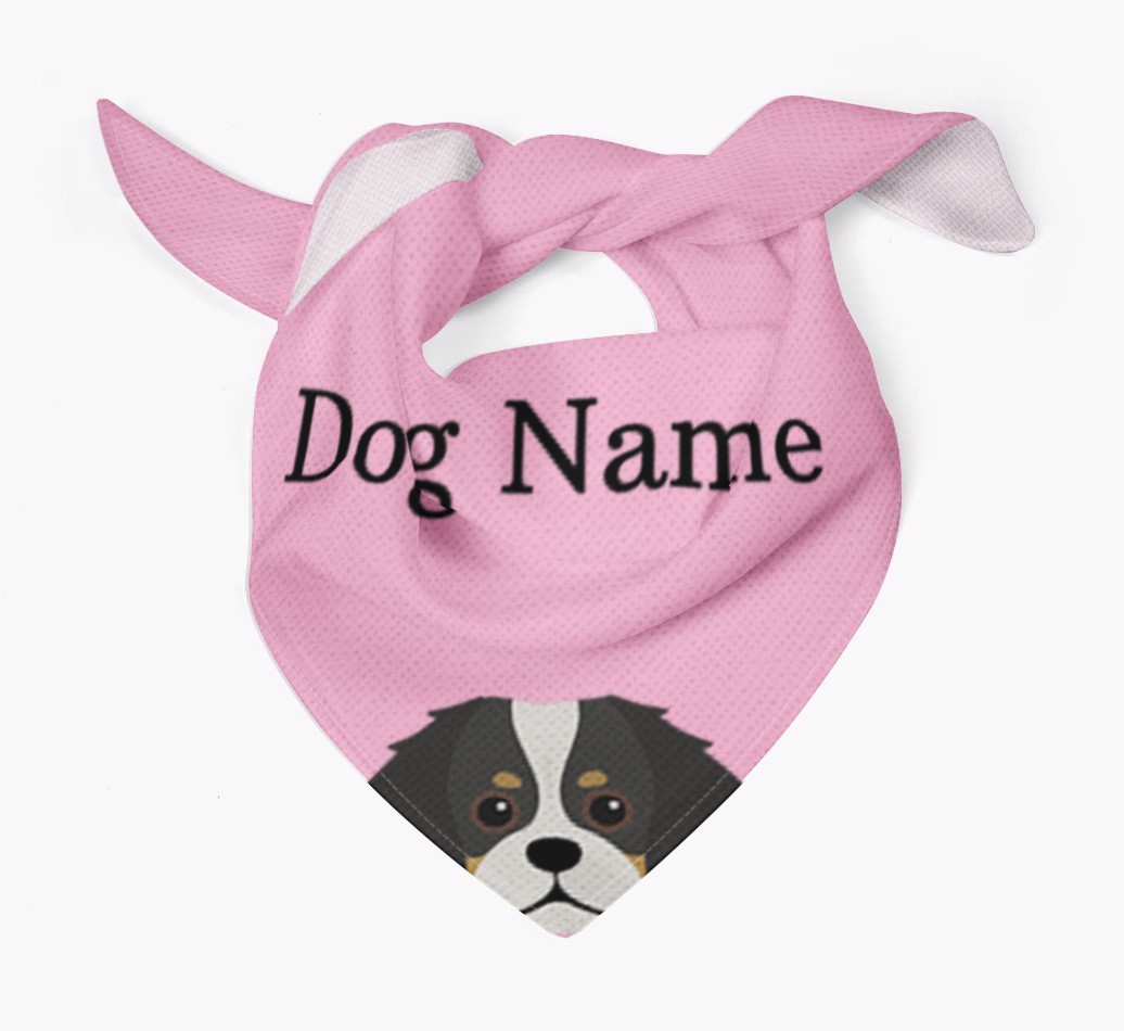 Personalised Dog Bandana with Peeking Yappicons for {dogsName}