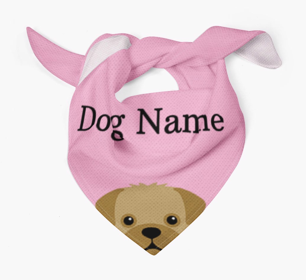 Personalised Dog Bandana with Peeking Yappicons for {dogsName}