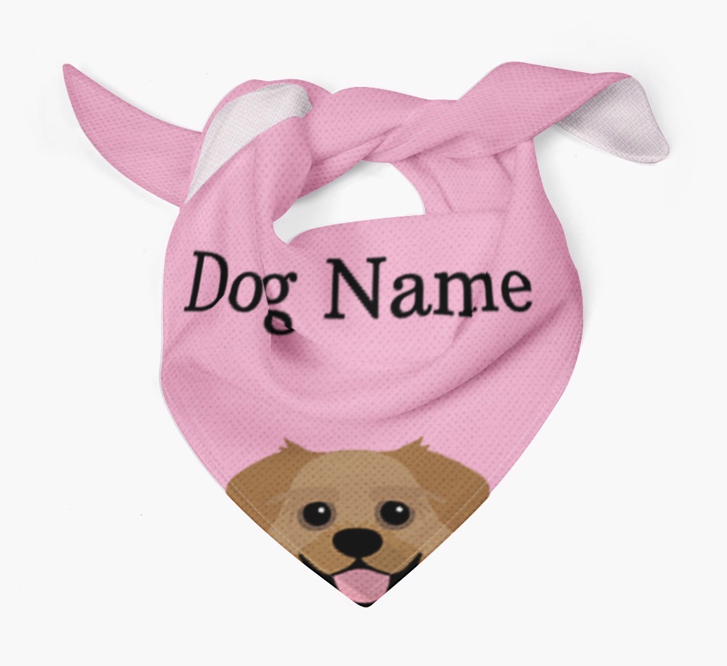 Personalised Dog Bandana with Peeking Yappicons for {dogsName}