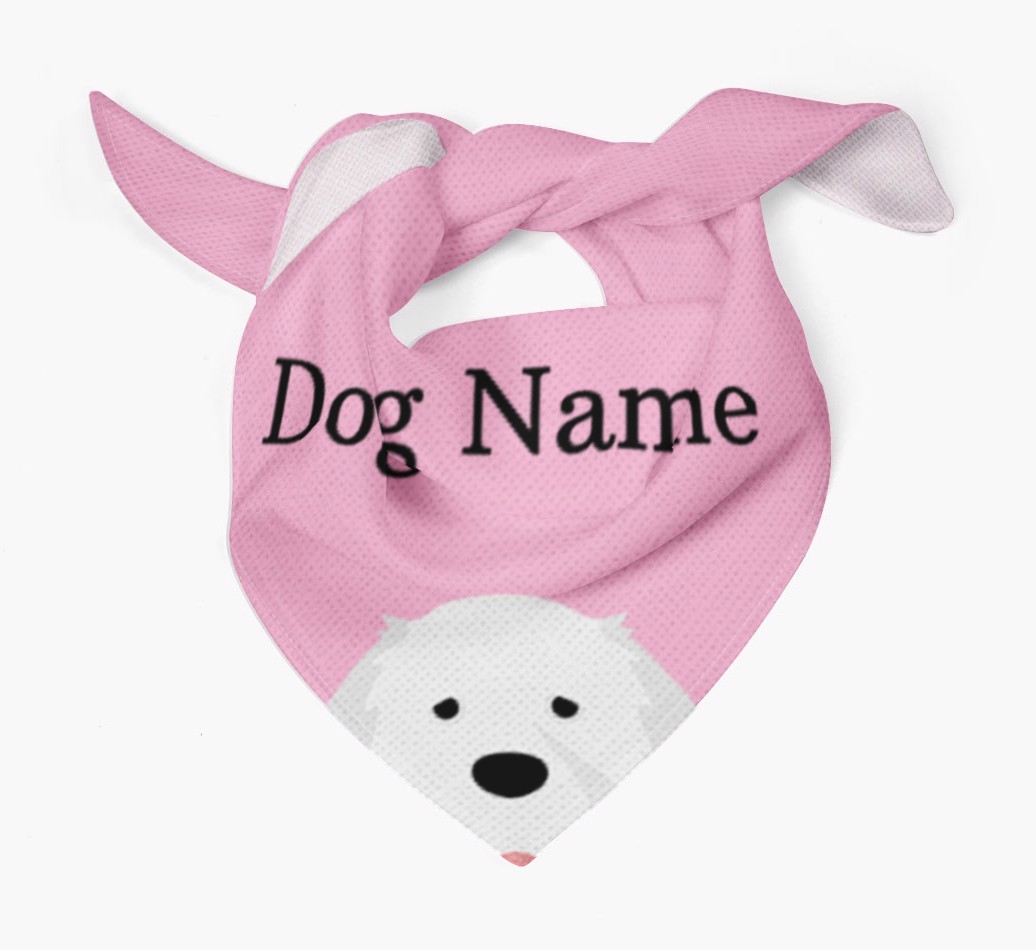 Personalised Dog Bandana with Peeking Yappicons for {dogsName}