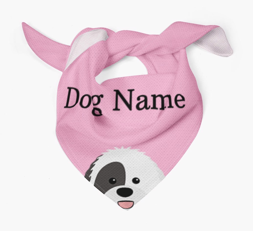 Personalised Dog Bandana with Peeking Yappicons for {dogsName}