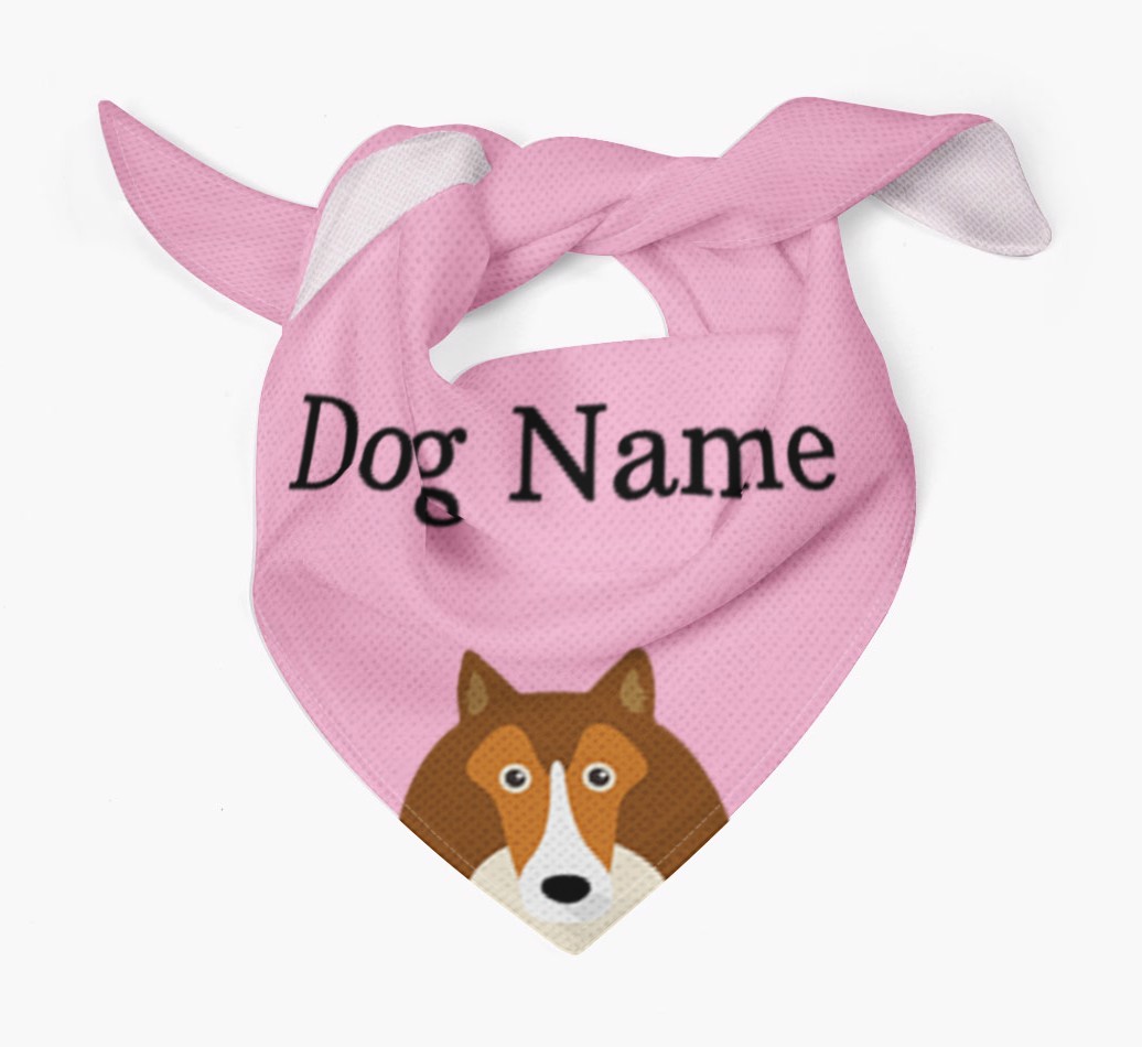 Personalised Dog Bandana with Peeking Yappicons for {dogsName}