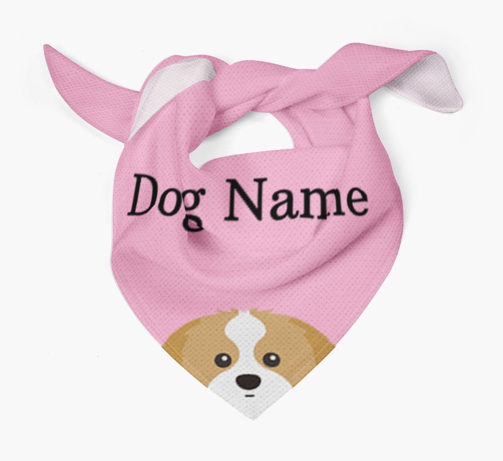 Personalised Dog Bandana with Peeking Yappicons for {dogsName}