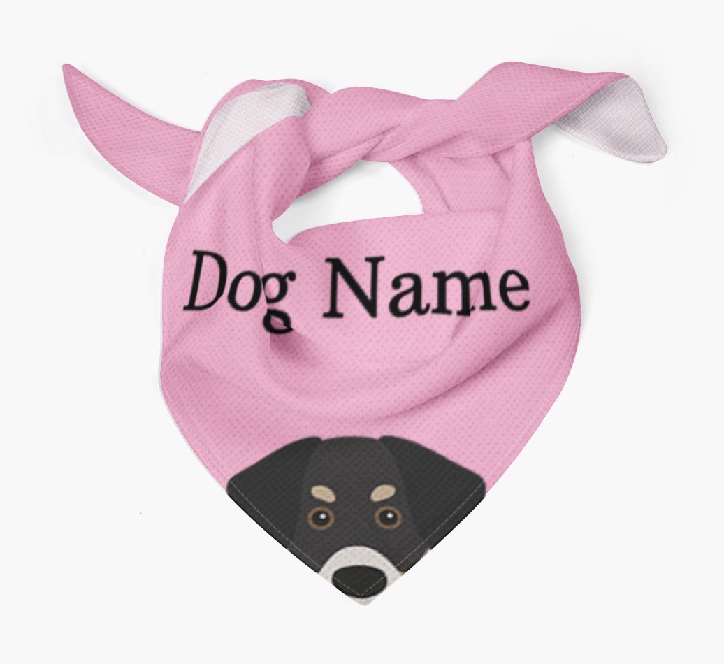 Personalised Dog Bandana with Peeking Yappicons for {dogsName}