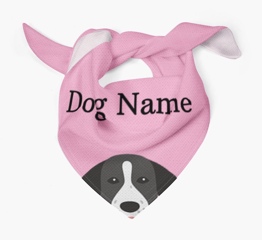 Personalised Dog Bandana with Peeking Yappicons for {dogsName}