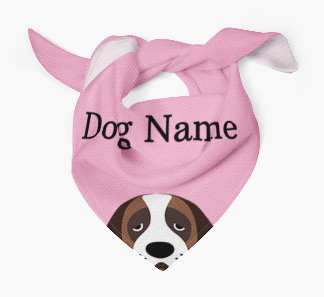 Personalised Dog Bandana with Peeking Yappicons for {dogsName}