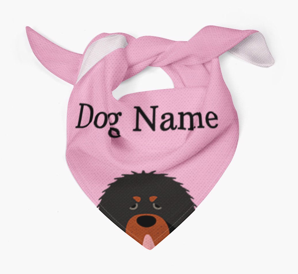 Personalised Dog Bandana with Peeking Yappicons for {dogsName}
