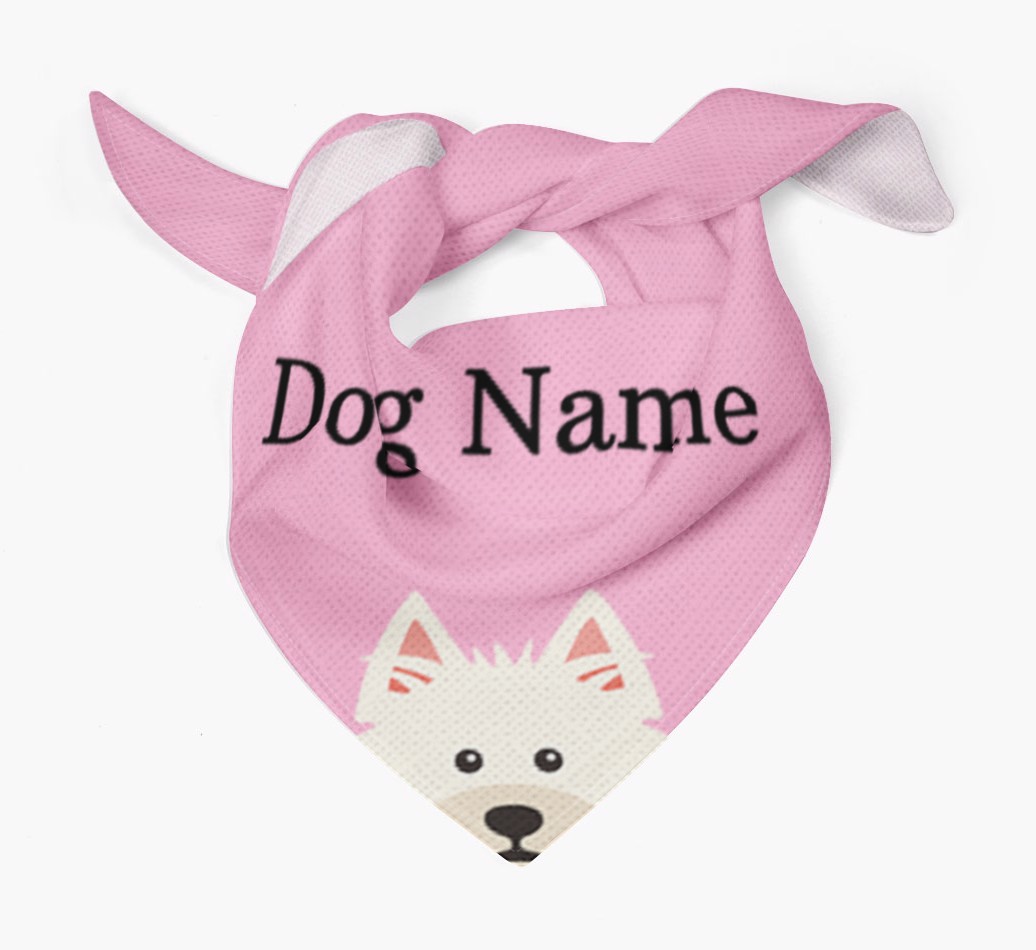 Personalised Dog Bandana with Peeking Yappicons for {dogsName}