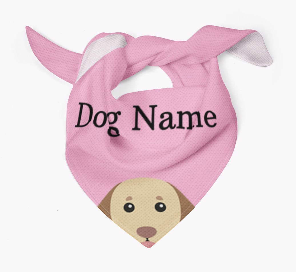 Personalized Dog Bandana with Peeking Yappicons for {dogsName}