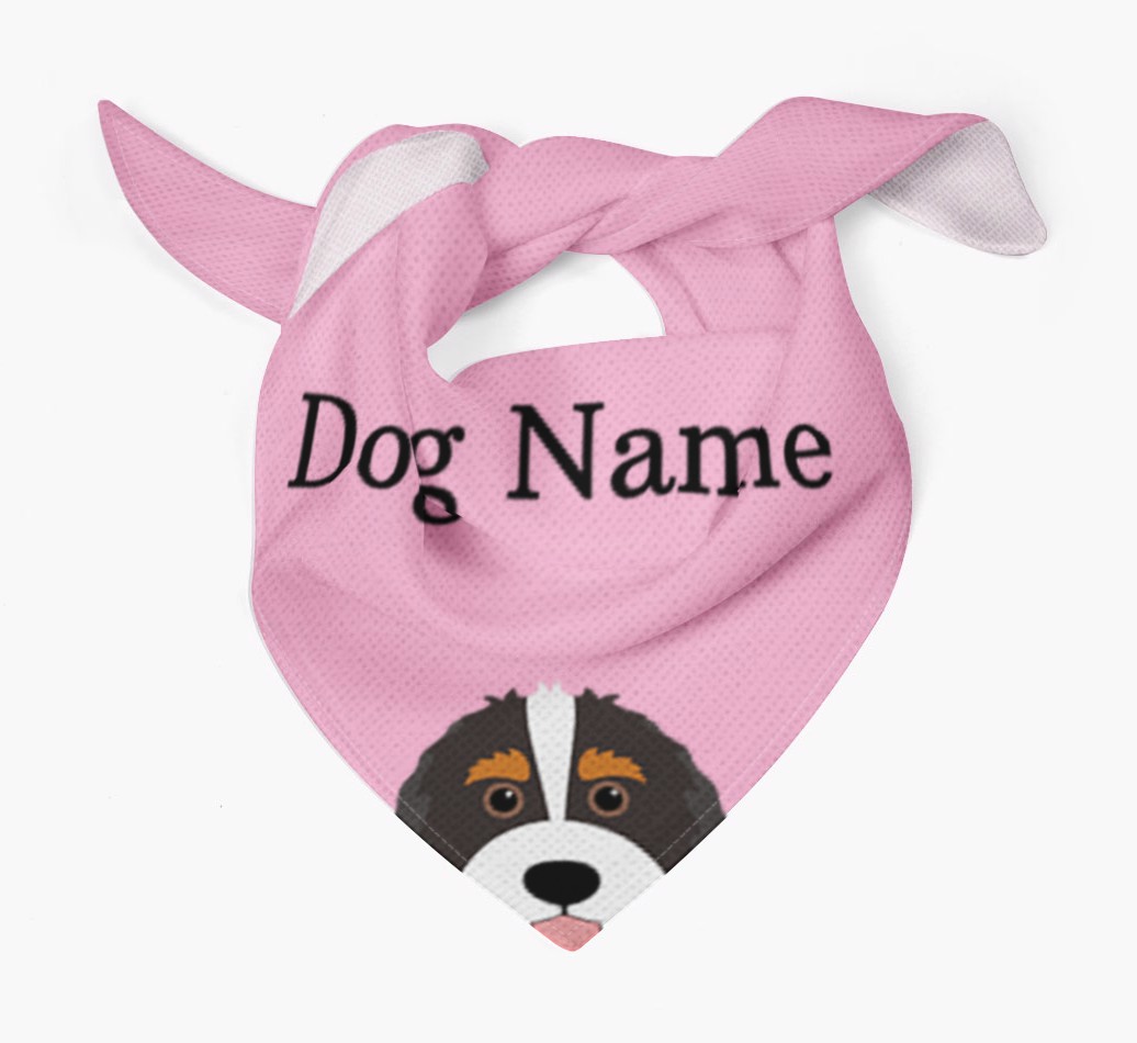 Personalized Dog Bandana with Peeking Yappicons for {dogsName}