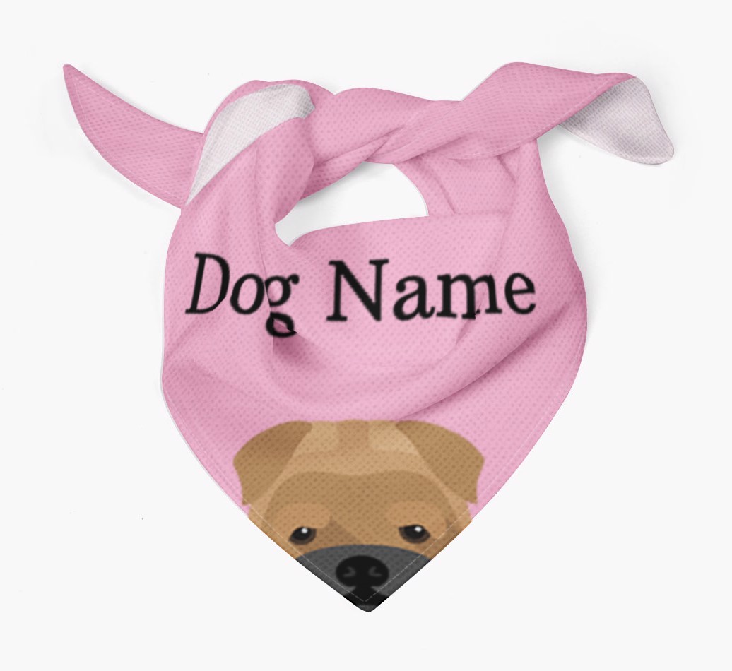 Personalized Dog Bandana with Peeking Yappicons for {dogsName}