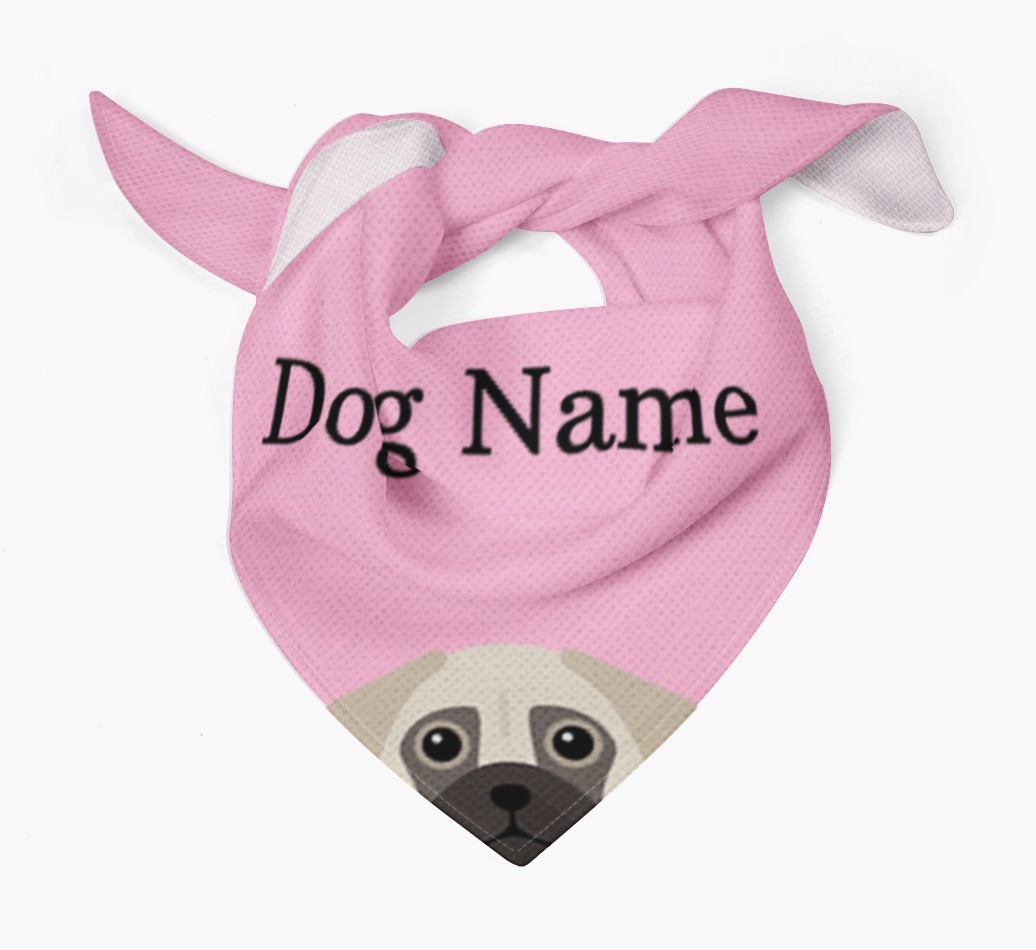 Personalized Dog Bandana with Peeking Yappicons for {dogsName}