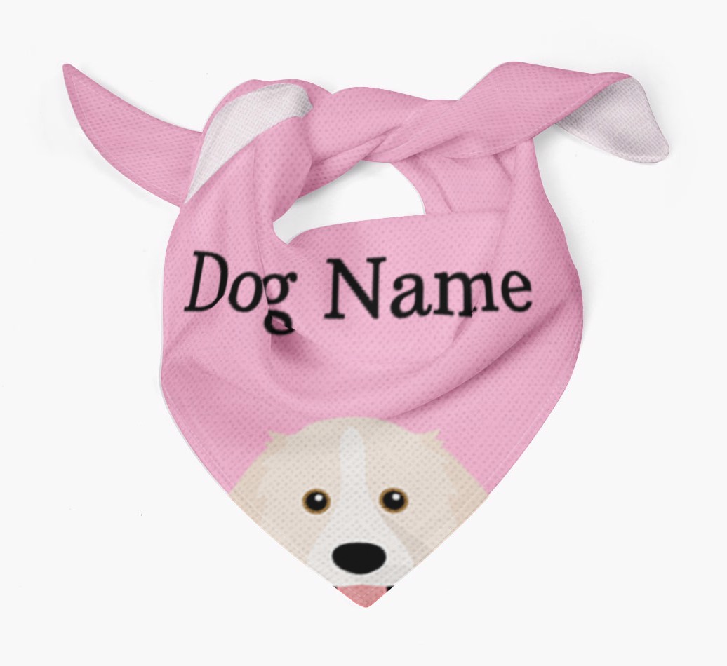 Personalized Dog Bandana with Peeking Yappicons for {dogsName}