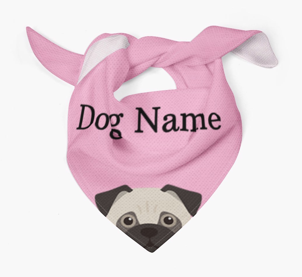 Personalized Dog Bandana with Peeking Yappicons for {dogsName}