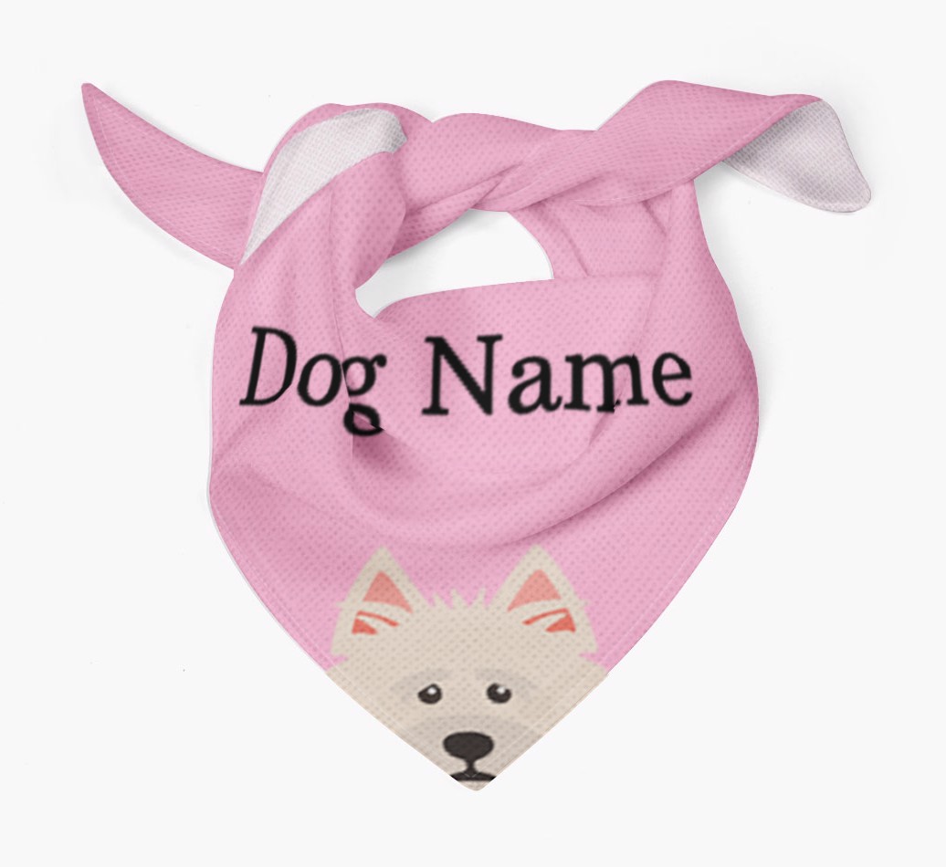 Personalized Dog Bandana with Peeking Yappicons for {dogsName}