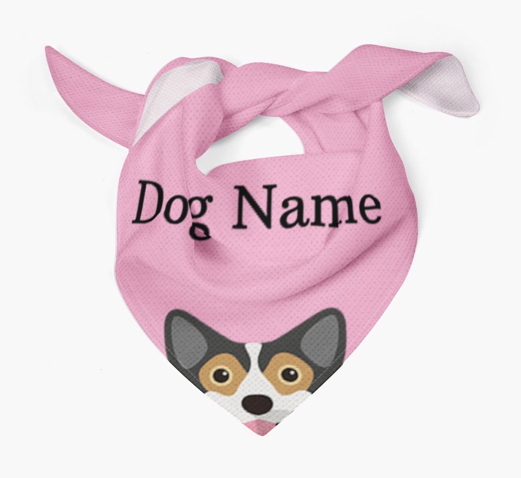 Personalized Dog Bandana with Peeking Yappicons for {dogsName}
