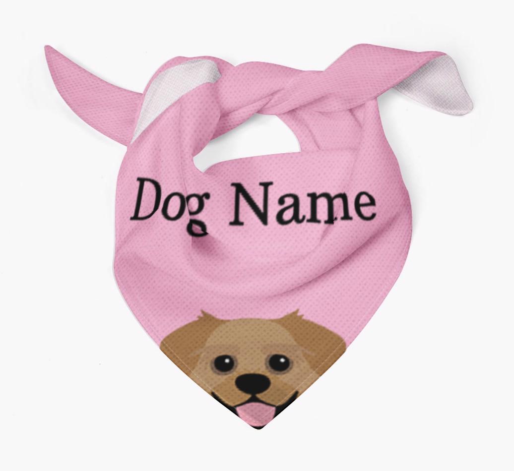 Personalized Dog Bandana with Peeking Yappicons for {dogsName}