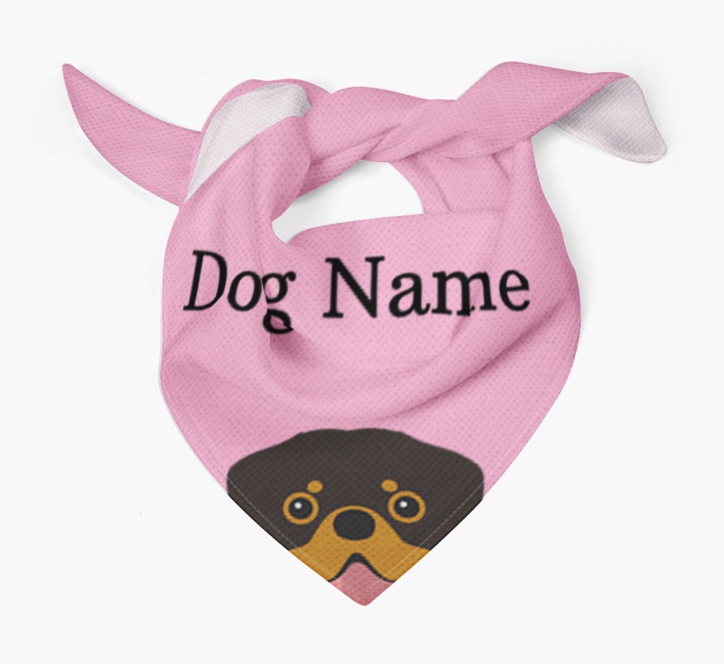 Personalized Dog Bandana with Peeking Yappicons for {dogsName}
