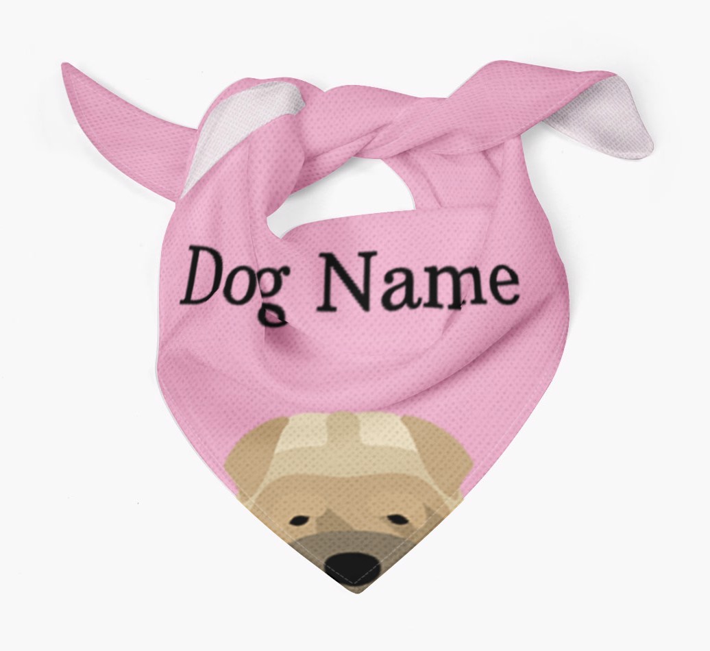 Personalized Dog Bandana with Peeking Yappicons for {dogsName}