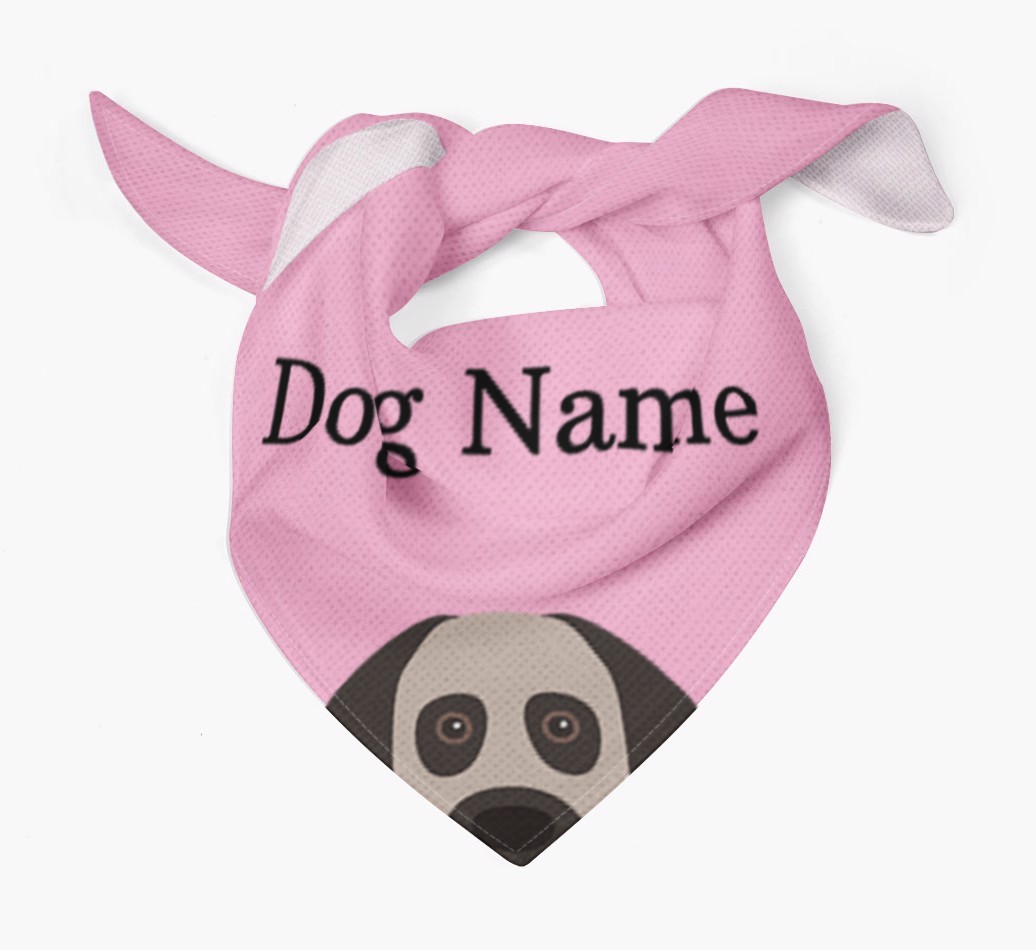 Personalized Dog Bandana with Peeking Yappicons for {dogsName}