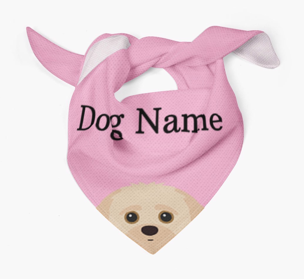 Personalized Dog Bandana with Peeking Yappicons for {dogsName}