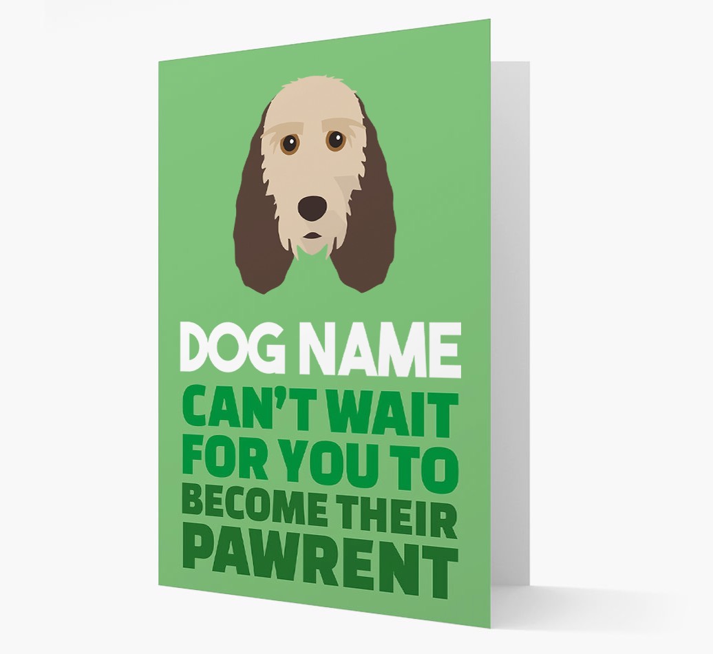 'Happy Anniversary Future Dog Parent' Card with {breedFullName} Icon