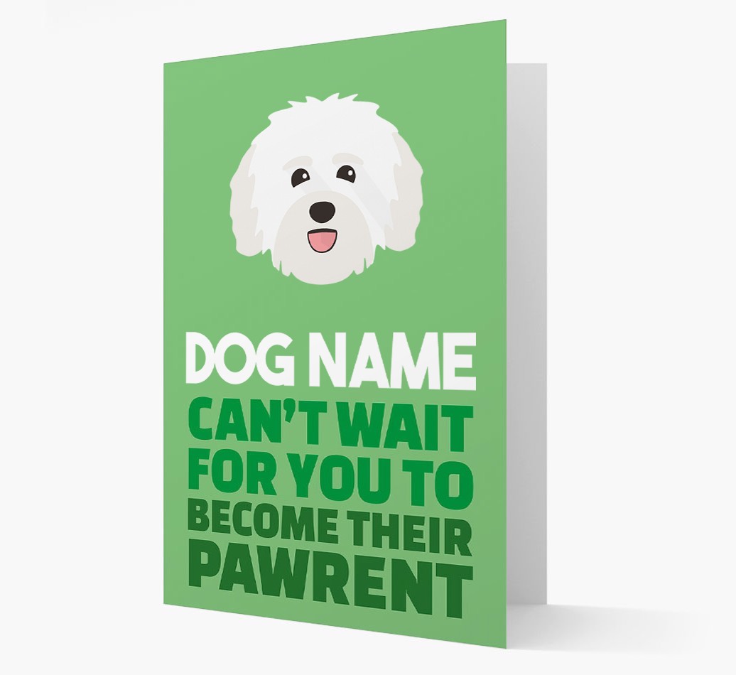 'Happy Anniversary Future Dog Parent' Card with {breedFullName} Icon