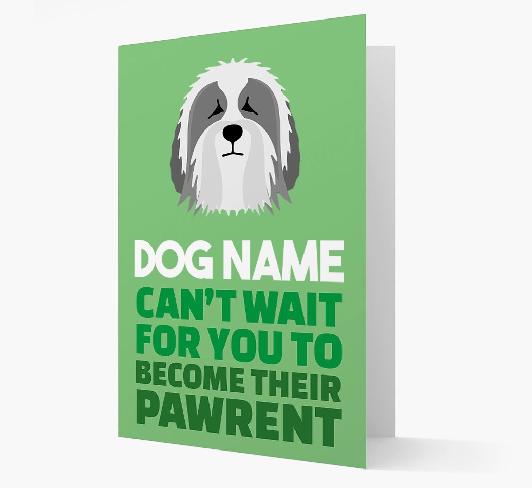 'Happy Anniversary Future Dog Parent' Card with {breedFullName} Icon
