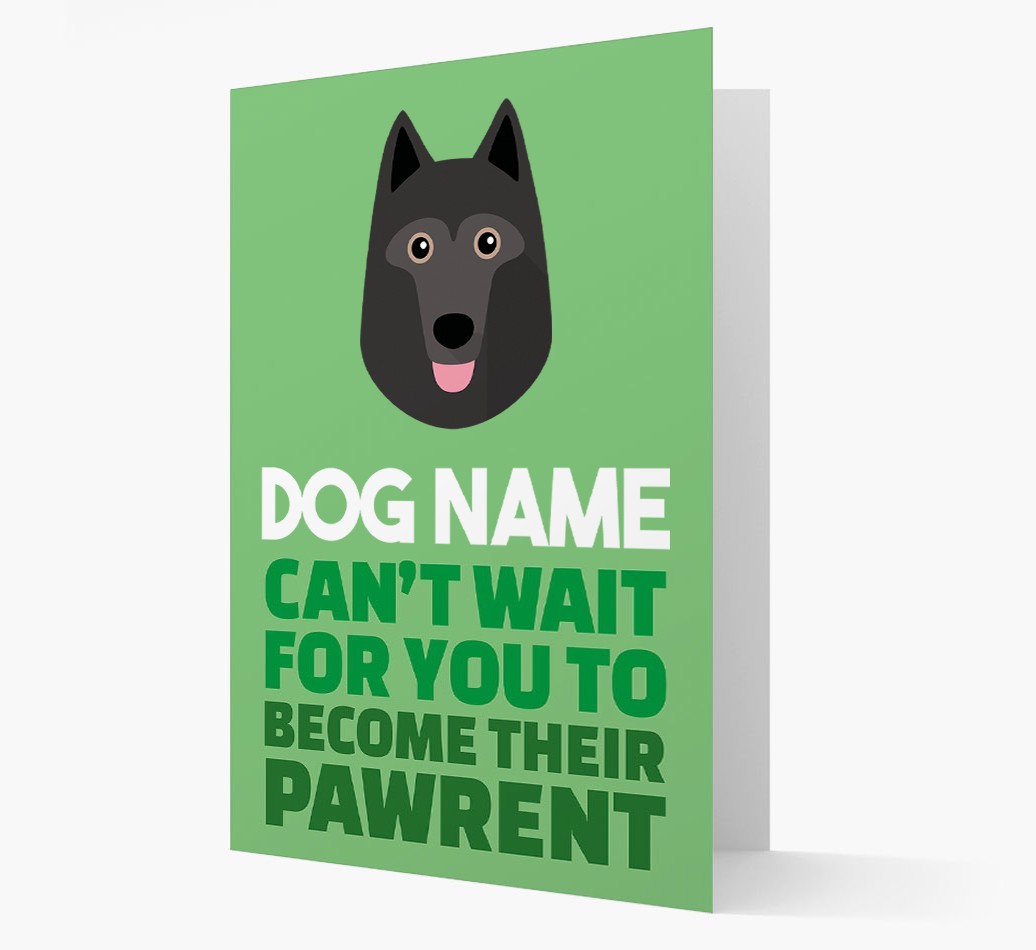 'Happy Anniversary Future Dog Parent' Card with {breedFullName} Icon