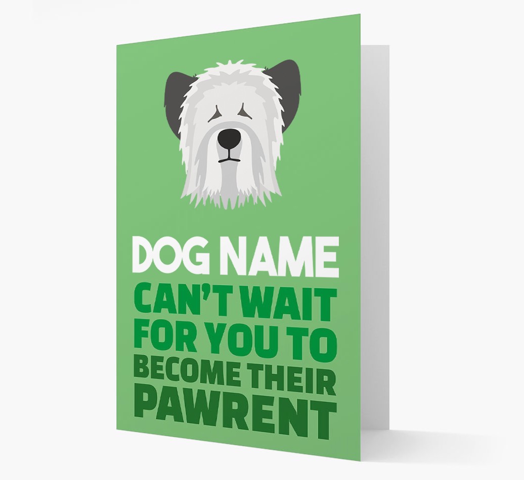 'Happy Anniversary Future Dog Parent' Card with {breedFullName} Icon