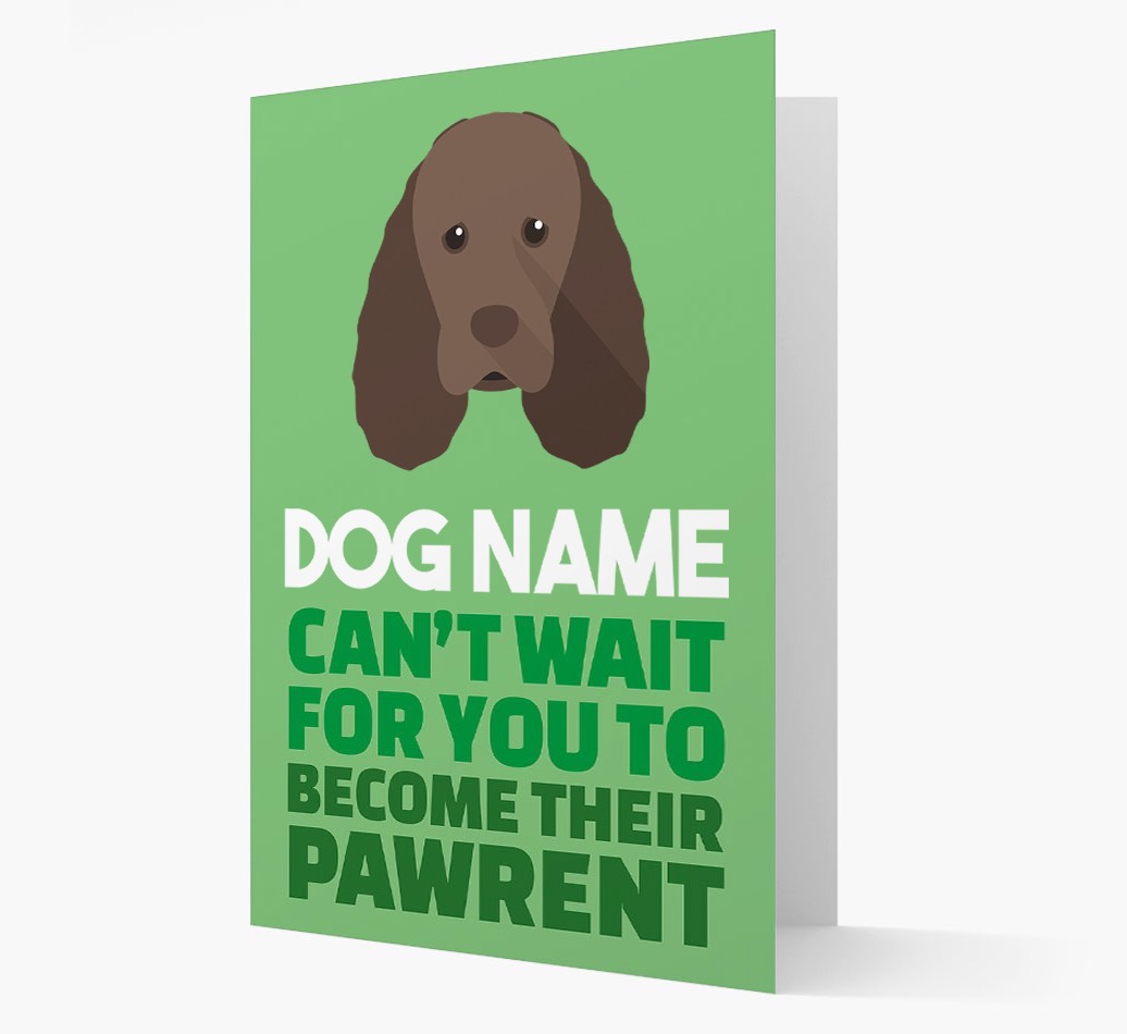 'Happy Anniversary Future Dog Parent' Card with {breedFullName} Icon