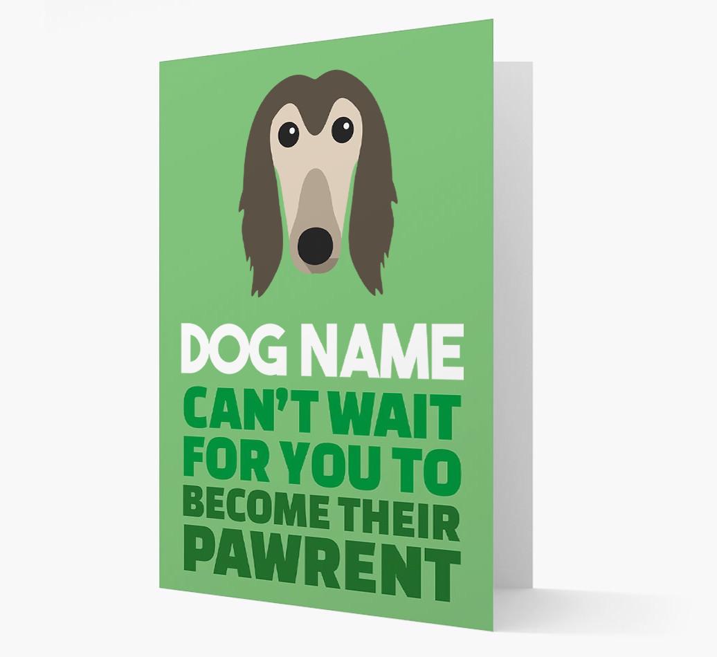 'Happy Anniversary Future Dog Parent' Card with {breedFullName} Icon