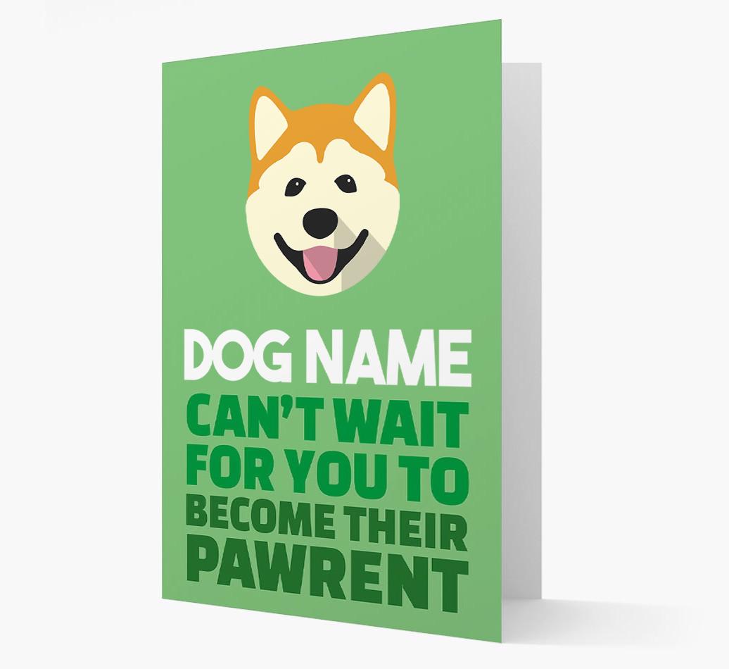 'Happy Anniversary Future Dog Parent' Card with {breedFullName} Icon