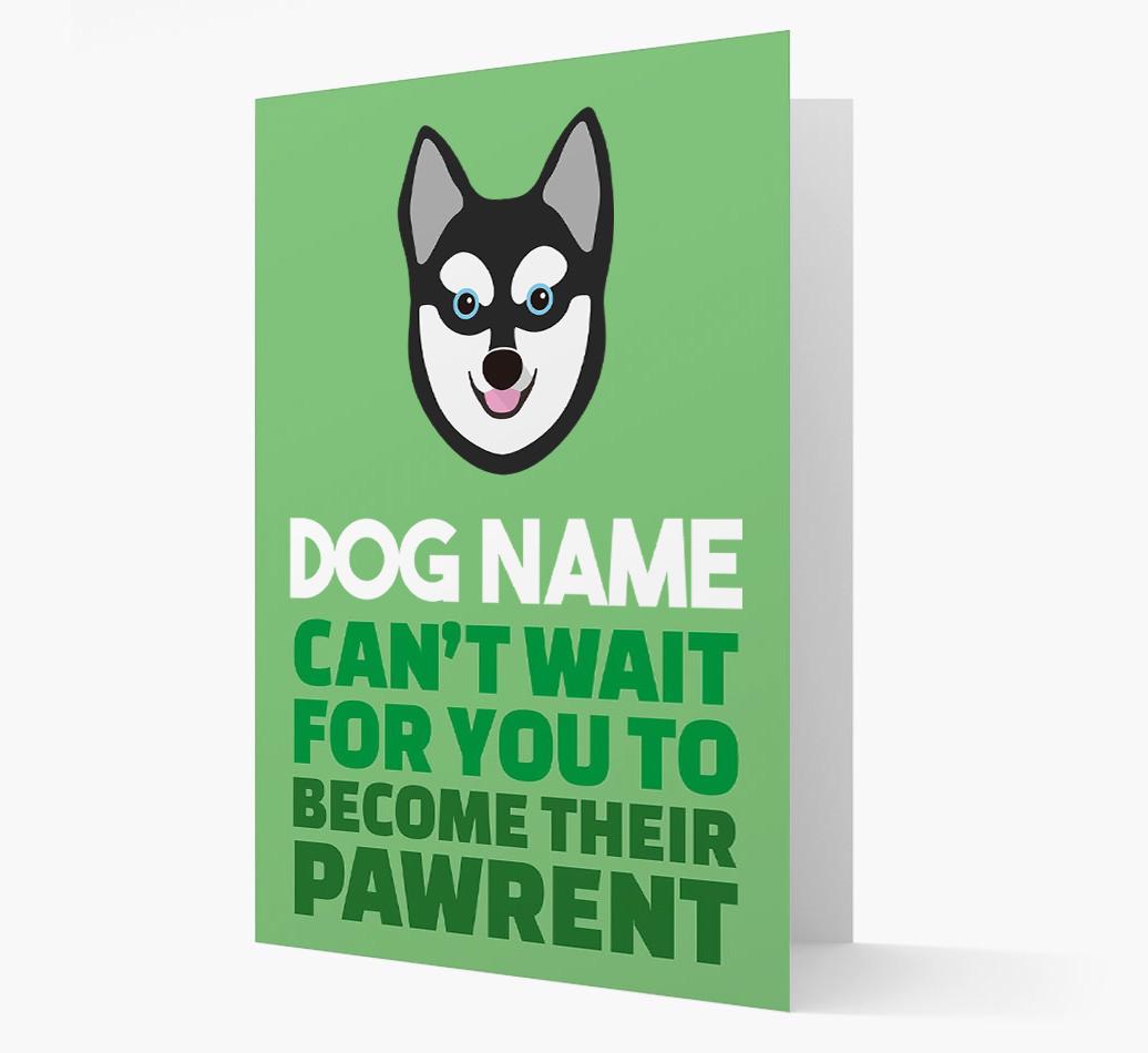 'Happy Anniversary Future Dog Parent' Card with {breedFullName} Icon
