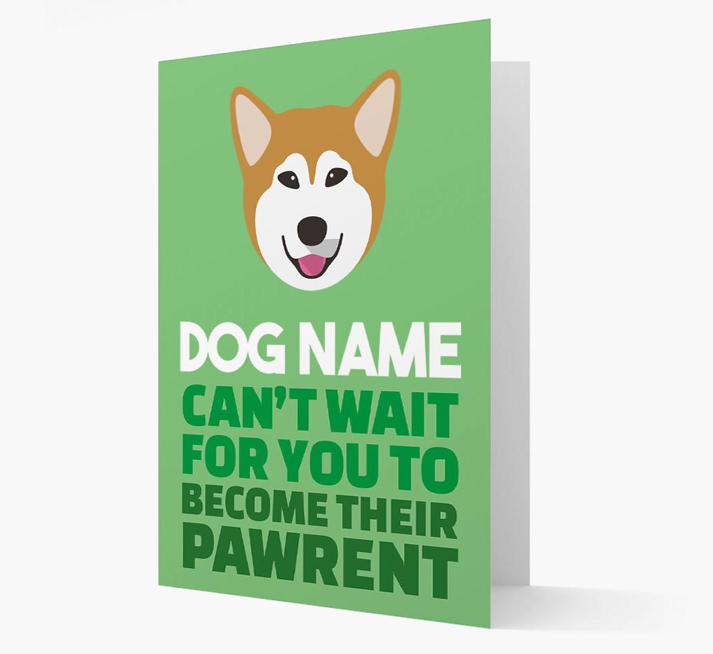 'Happy Anniversary Future Dog Parent' Card with {breedFullName} Icon