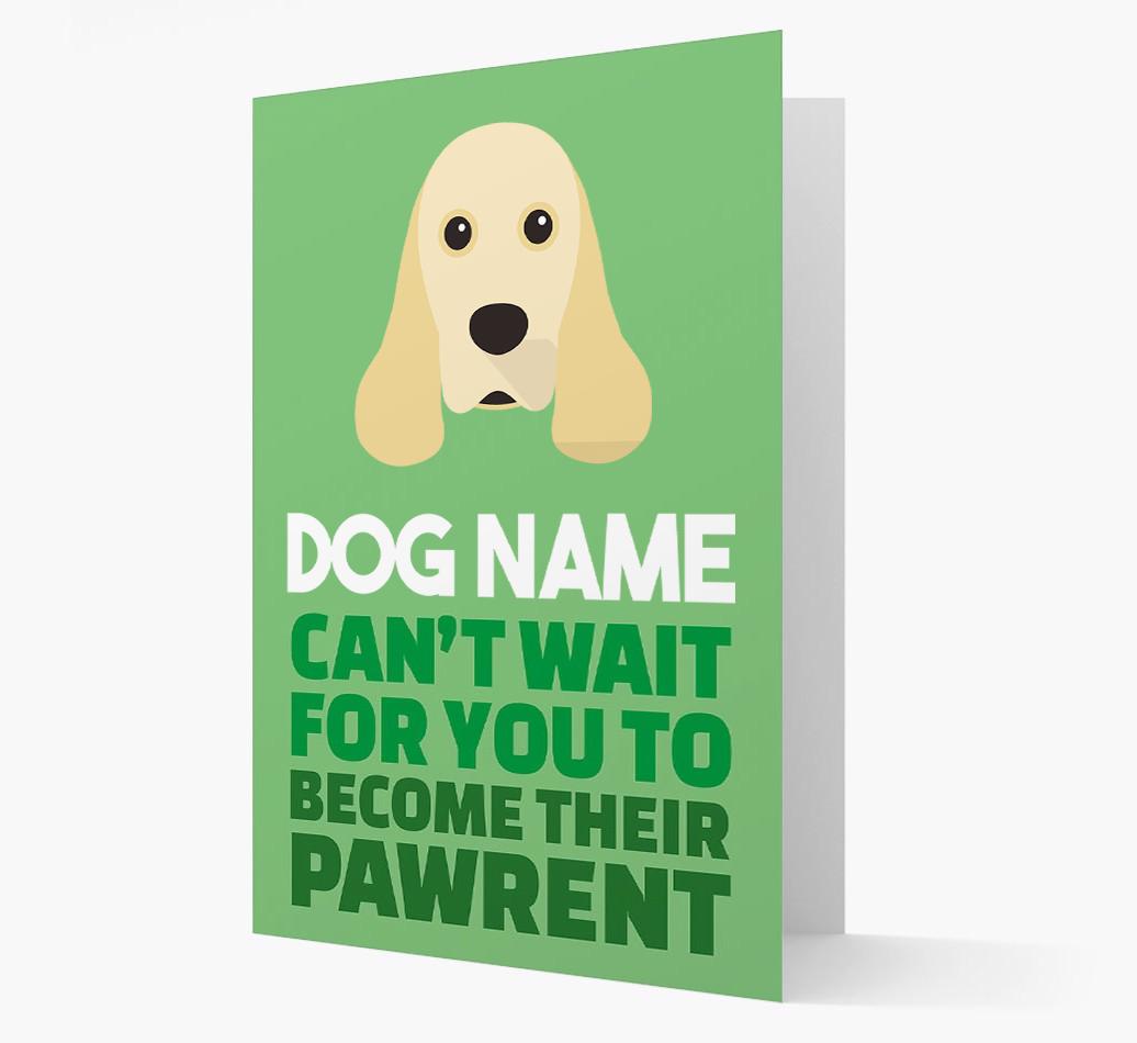 'Happy Anniversary Future Dog Parent' Card with {breedFullName} Icon