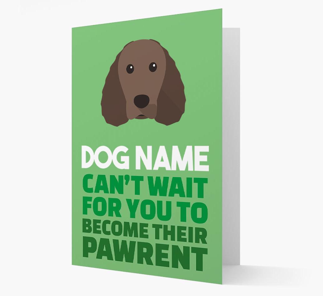'Happy Anniversary Future Dog Parent' Card with {breedFullName} Icon