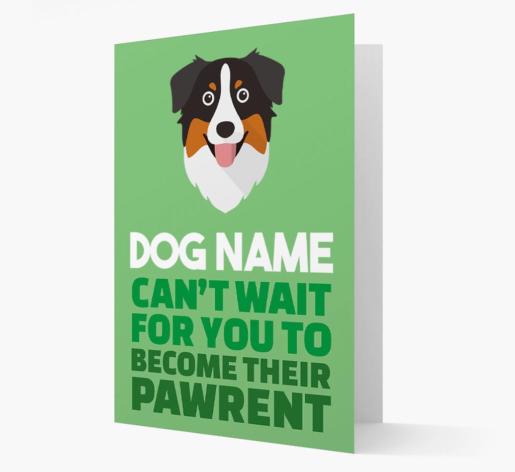 'Happy Anniversary Future Dog Parent' Card with {breedFullName} Icon