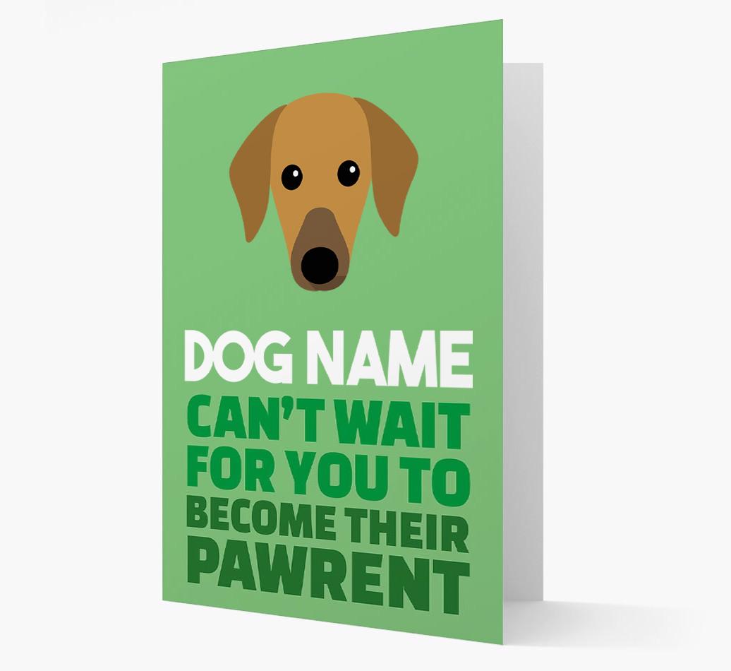 'Happy Anniversary Future Dog Parent' Card with {breedFullName} Icon