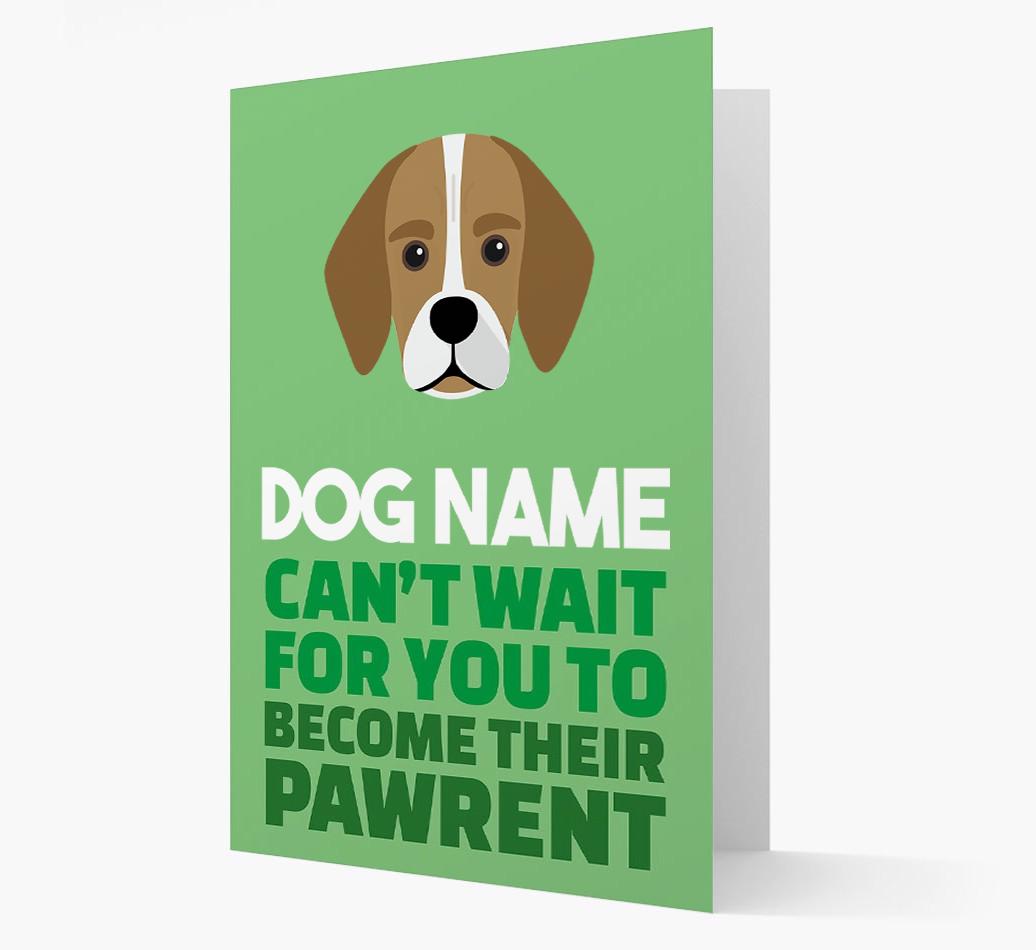 'Happy Anniversary Future Dog Parent' Card with {breedFullName} Icon