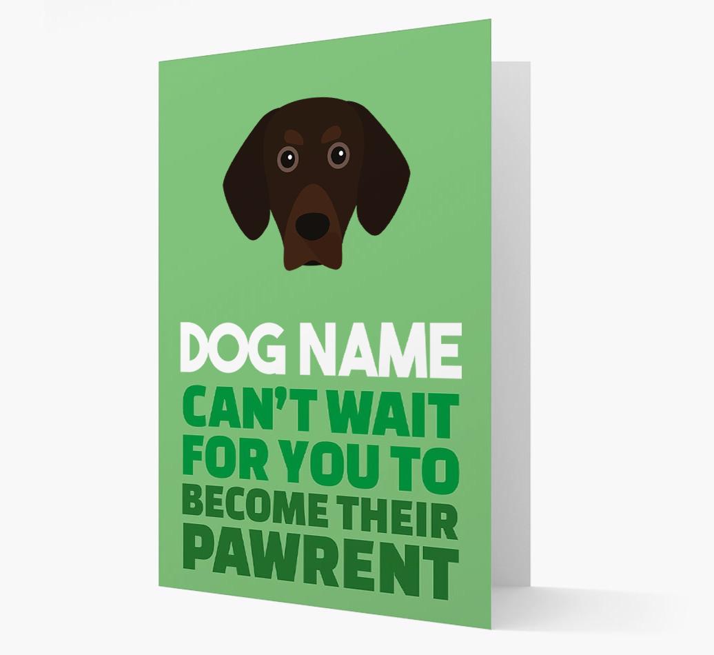 'Happy Anniversary Future Dog Parent' Card with {breedFullName} Icon