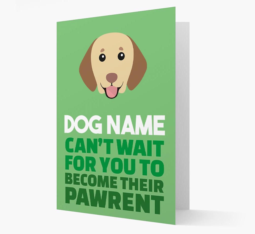 'Happy Anniversary Future Dog Parent' Card with {breedFullName} Icon
