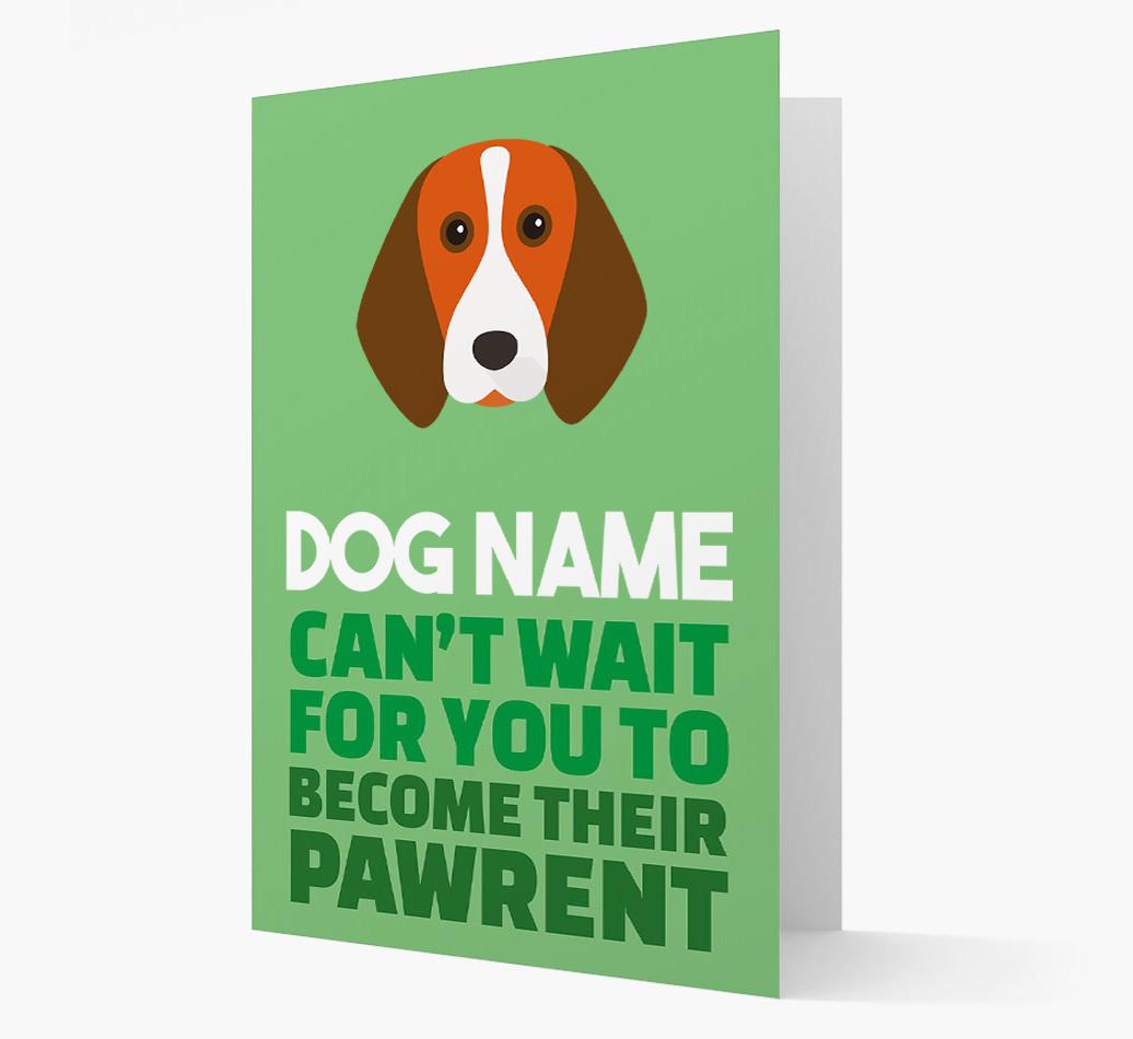 'Happy Anniversary Future Dog Parent' Card with {breedFullName} Icon